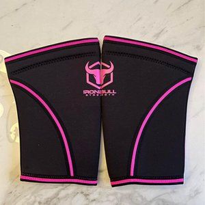 Women's Black and Pink Knee Sleeves